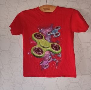 Boys red spinners in the galaxy short sleeve graphic t-shirt